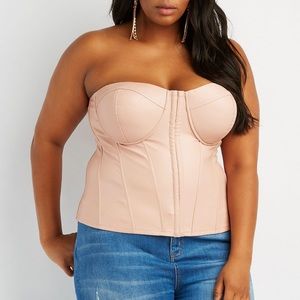 Faux Leather Bustier